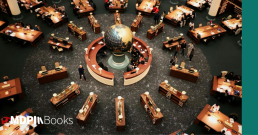 A library showing the studying of the humanities vs social sciences.