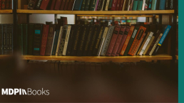 A bookshelf in a library showcasing various publication formats, such as monographs.